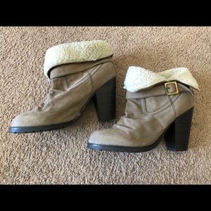 Tan ankle booties
